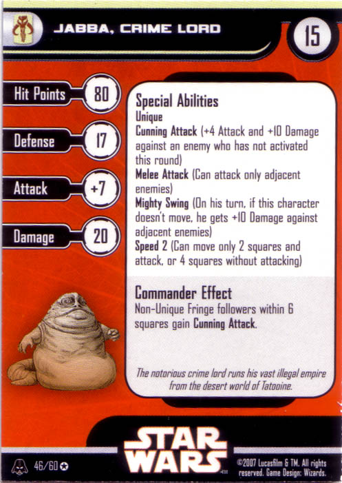 Star Wars Miniatures: Jabba the Hutt & Jabba Crime Lord