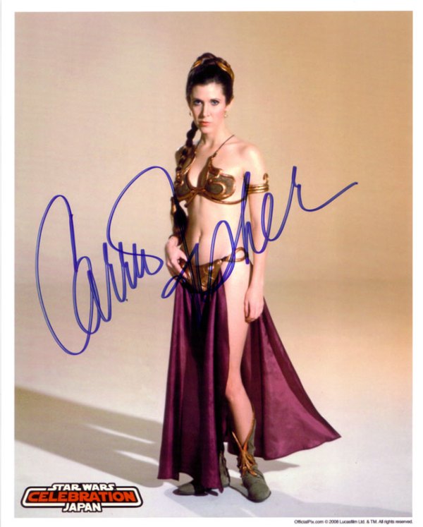 I've been wanting a Carrie Fisher Slave Leia autograph for a while 